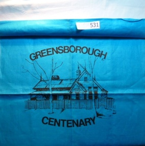 Tea-towel, Greensborough Primary School Gr2062 Centenary tea-towel, 1979c
