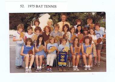 School Photograph - Digital Image, Greensborough Primary School Gr2062 1975 Team Bat Tennis, 1975_