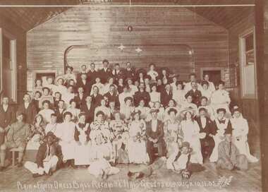 Photograph, Darge Flash photo, Plain and Fancy Dress Ball Rechabite Hall Greensborough 10.11.1905, 10/11/1905