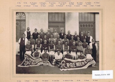 Photograph, Greensborough Football Club, Premiers, DVFA, 1925, 1925_