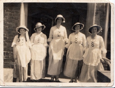 Photograph - Digital image, John Gibson et al, Plant stall ladies at the Old English Fair 1935; All Saints Anglican Church, 1935_