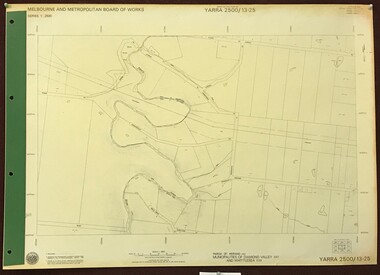 Map, Melbourne and Metropolitan Board of Works. Survey Division, MMBW, Yarra 2500 / 13.23. Plenty, Middle Gorge, 1978_04
