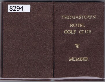 Memorabilia - Folder, Thomastown Golf Club, Thomastown Golf Club. Syllabus for 1976 and 1980, 1976-1980