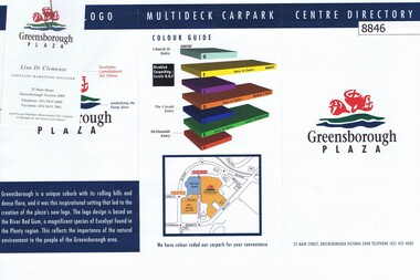 Pamphlet, Greensborough Plaza Centre Directory, 1994c