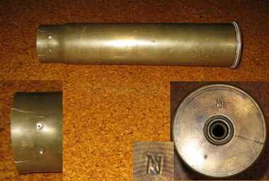 6 pounder Shell casing, 1889