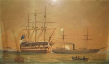 Victorian Fleet Painting - 1872, early 1872