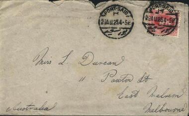 Letter - Correspondence, Letter to Lillie from Howard, 29 August 1925