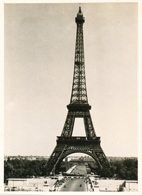 Photograph - Gelatin silver photograph, Allan Charles Quinn, The Eiffel Tower - Paris 6-6-49, 06 June 1949