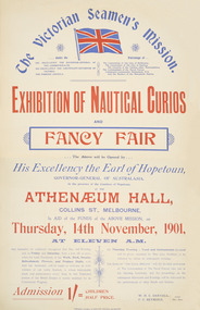 Flyer - Digital copy, Exhibition of Nautical Curios and Fancy Fair, 1901