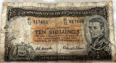 10/- note, June 1954 to February 1966