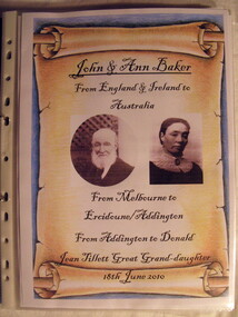Book, Jean Tillet, Baker Family History, 18/6/2010 (exact)