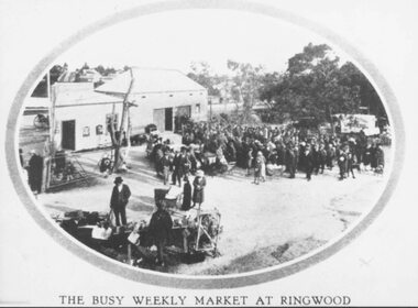 Photograph, Weekly Ringwood Market.  c1920