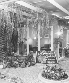 Photograph, Ringwood Horticultural Society- Ringwood Flower Show display at Lawfords Furniture Store - 19 March 1959