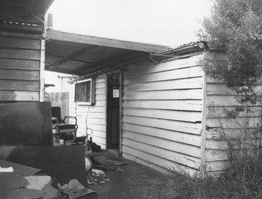 Photograph, Dismantling Ringwood miners cottage in 1975