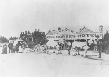 Photograph, Original Coach and Horses Hotel, south side of Whitehorse Road, Ringwood 1875