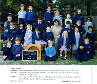 Photograph, Ringwood Primary School 1996 Class Photo Grade Prep /1S, 1996