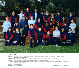 Photograph, Ringwood Primary School 1996 Class Photo Grade 5/6, 1996
