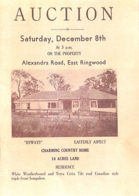Memorabilia - History Timeline, Byways Homestead, Coolooli Estate, Ringwood East, 1878-2008