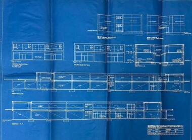 Document - Architect's Blue Print, 147 Whitehorse Road , Ringwood, Victoria - 1955