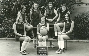 Photograph - Group, Ringwood Technical School 1972 Girls Internl Rules, c 1972