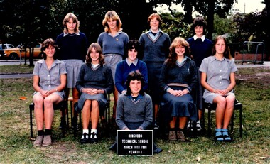 Photograph - Group, Ringwood Technical School 1981 Year 10.1, c 1981