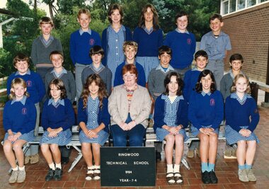 Photograph - Group, Ringwood Technical School 1984 Year 7.4, c 1984