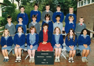Photograph - Group, Ringwood Technical School 1984 Year 7.10, c 1984