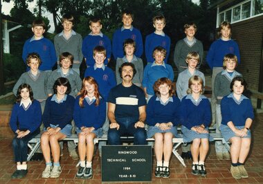 Photograph - Group, Ringwood Technical School 1984 Year 8.10, c 1984
