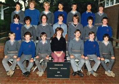 Photograph - Group, Ringwood Technical School 1984 Year 9.6, c 1984