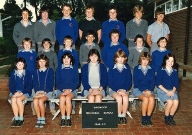 Photograph - Group, Ringwood Technical School 1984 Year 9.9, c 1984