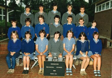 Photograph - Group, Ringwood Technical School 1984 Year 10.3, c 1984