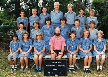 Photograph - Group, Ringwood Technical School 1986 Year 7.1, c 1986