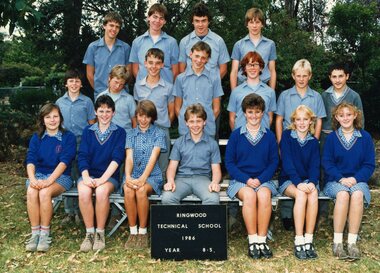 Photograph - Group, Ringwood Technical School 1986 Year 8.5, c 1986