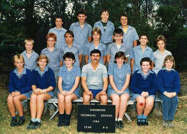 Photograph - Group, Ringwood Technical School 1986 Year 8.6, c 1986