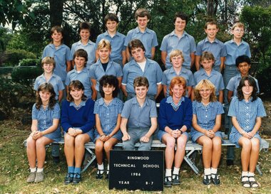 Photograph - Group, Ringwood Technical School 1986 Year 8.7, c 1986