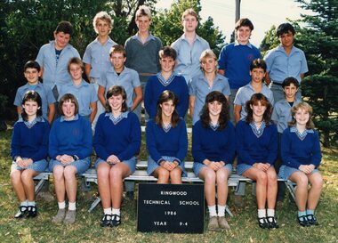 Photograph - Group, Ringwood Technical School 1986 Year 9.4, c 1986