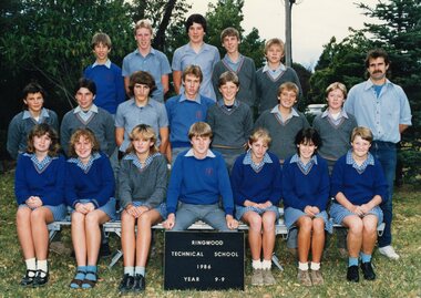 Photograph - Group, Ringwood Technical School 1986 Year 9.9, c 1986