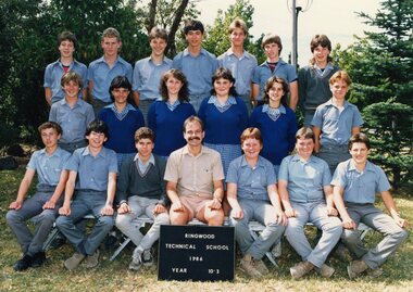 Photograph - Group, Ringwood Technical School 1986 Year 10.3, c 1986