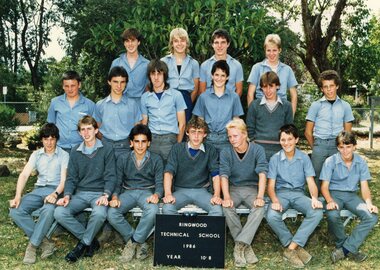 Photograph - Group, Ringwood Technical School 1986 Year 10.8, c 1986