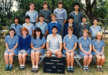 Photograph - Group, Ringwood Technical School 1986 Year 10.10, c 1986