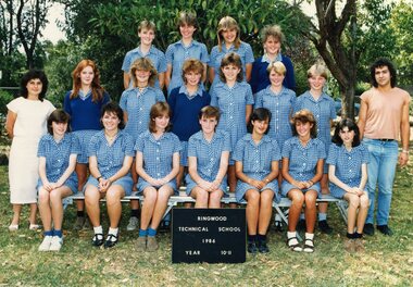 Photograph - Group, Ringwood Technical School 1986 Year 10.11, c 1986