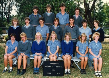 Photograph - Group, Ringwood Technical School 1986 Year 11.2, c 1986