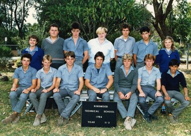 Photograph - Group, Ringwood Technical School 1986 Year 11.3, c 1986