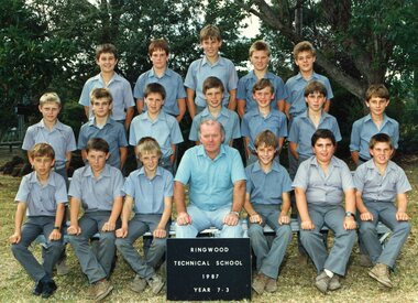 Photograph - Group, Ringwood Technical School 1987 Year 7.3, c 1987