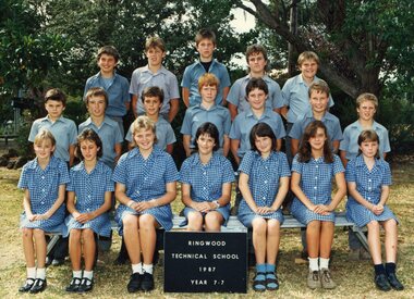 Photograph - Group, Ringwood Technical School 1987 Year 7.7, c 1987