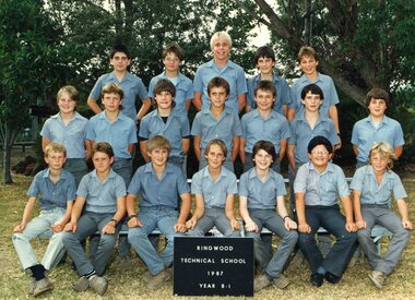 Photograph - Group, Ringwood Technical School 1987 Year 8.1, c 1987