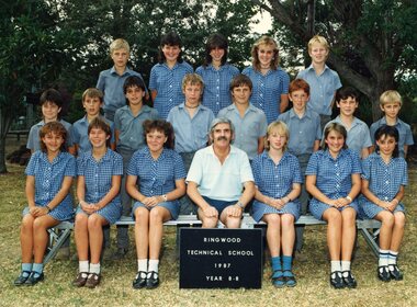 Photograph - Group, Ringwood Technical School 1987 Year 8.8, c 1987