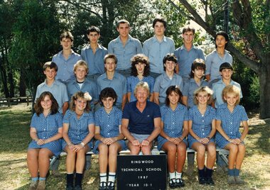 Photograph - Group, Ringwood Technical School 1987 Year 10.1, c 1987