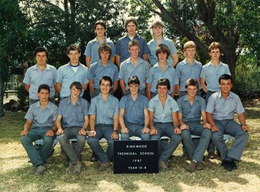 Photograph - Group, Ringwood Technical School 1987 Year 10.8, c 1987