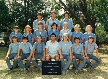 Photograph - Group, Ringwood Technical School 1987 Year 10.10, c 1987